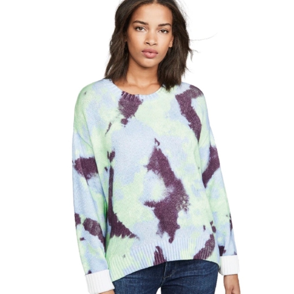 Tory Burch/Tory Sport Ace Blue Tie -Dye Cotton Sweater - Size M EUC